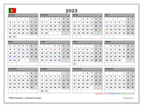 Calendário 2023 Para Imprimir “34” Michel Zbinden Pt