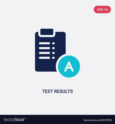Two Color Test Results Icon From Education Vector Image