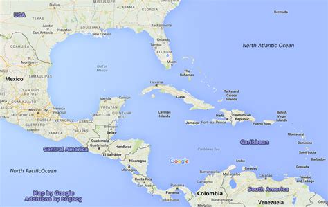 Central America Map Large And Clear Mexico To Panama