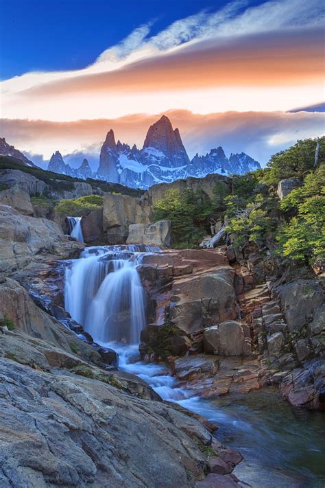 Mount Fitz Roy Argentina Toucanvas Waterfall Beautiful Waterfalls