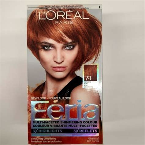 Loreal Paris Feria Multi Faceted Shimmering 74 Deep Copper Blonde Hair Color Ebay