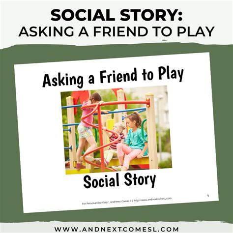 Begin by observing the child in the situation you are addressing. Asking a Friend to Play Social Story | And Next Comes L ...