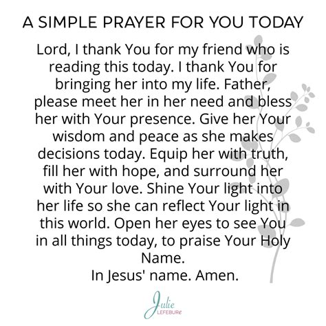 Need Some Hope A Simple Prayer For You Today Julie Lefebure