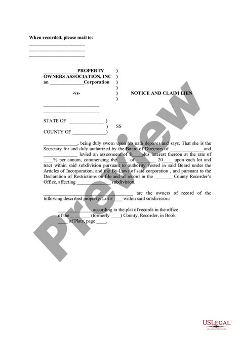 Arizona Hoa Demand Ledger Notice Of Lien Hoa Demand Letter Us Legal