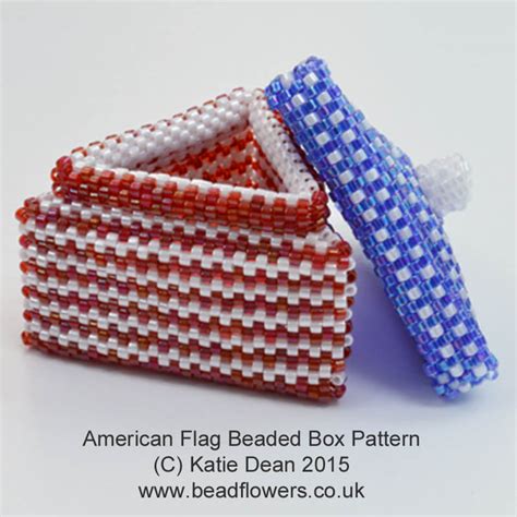 American Flag Bead Pattern For A Beaded Box ~ Katie Dean