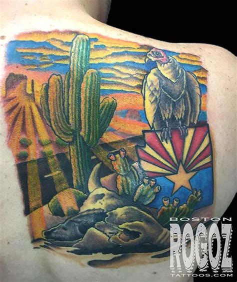 Arizona Desert Scene Tattoo By Boston Rogoz Tattoos