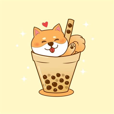 See more ideas about tea cup drawing, tea cups vintage, tea. Cute shiba inu in bubble tea cup 1184080 Vector Art at Vecteezy