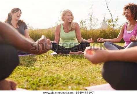 Group Mature Men Women Class Outdoor Stock Photo Shutterstock