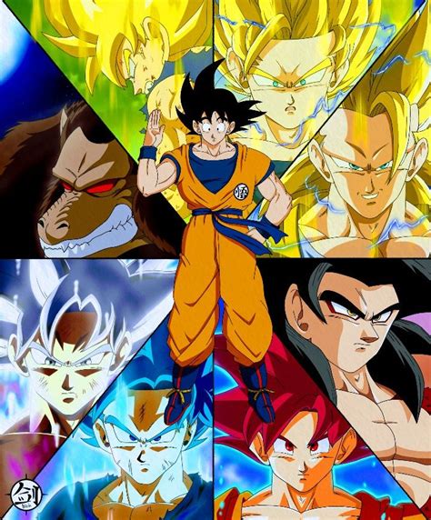 Many Different Images Of Dragon Ball Characters