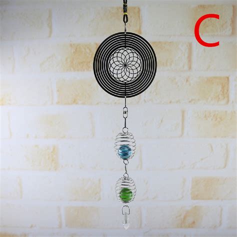 3d Hanging Metal Rotating Spinner Wind Chimes With Two Sun Etsy