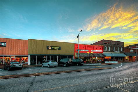 Downtown Blytheville Arkansas At Dusk Photograph By Larry Braun