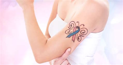What Does A Pink And Blue Ribbon Tattoo Mean Raise Awareness