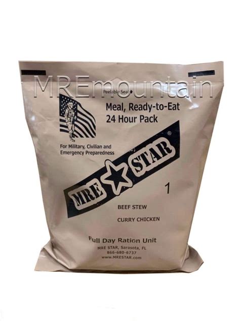 Mre Star Usa Made 24 Hour Ration Pack Foreign And International Mres