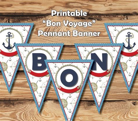 Bon Voyage Printable Banner Free
