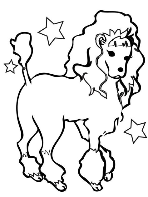 poodle coloring pages picture. Poodle is a French national dog, there
