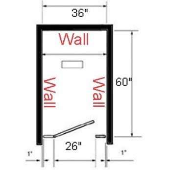 For wheelchair accessible toilet stalls at the end of a row, the door may swing inward as long. Bathroom Partition Dimensions for Commercial Restroom Stalls
