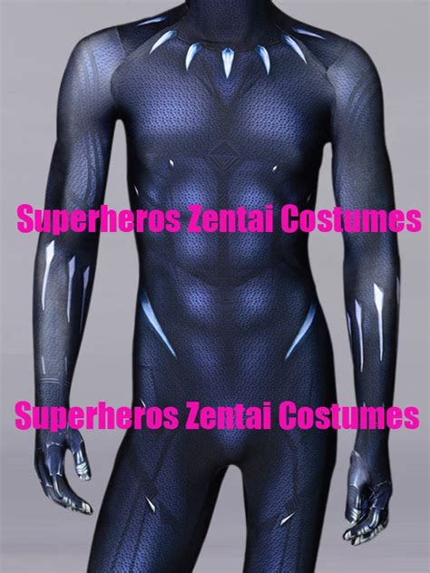 Black Panther Cosplay Costume High Quality 3d Printed 2018 Movie Film
