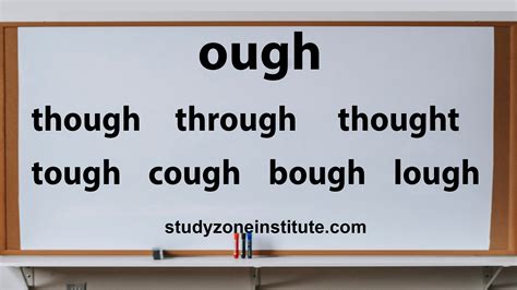 Ough Words Learn 7 English Sounds With These Word Lists Study Zone