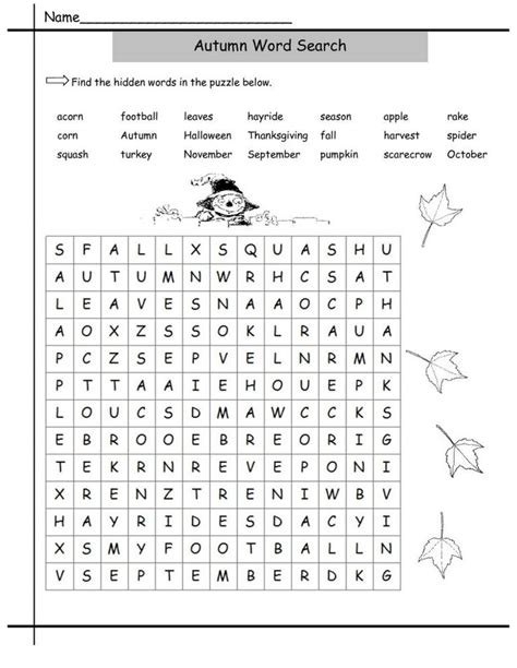 Fall Word Search Best Coloring Pages For Kids Fall Words Fall