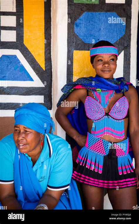 Lesedi Cultural Village South Africa 4 November 2016 Zulu Women In Colourful Traditional