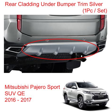 Rear Cladding Under Bumper Trim Silver For Mitsubishi Pajero Sport Suv