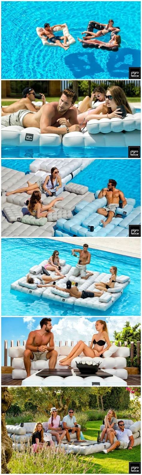 Kelsyus water floats and coolers. Very cool modular water floats. Dock or poolside furniture ...