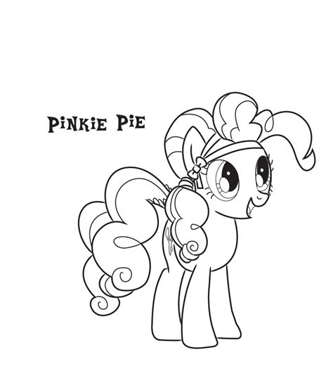 pinkie pie pony coloring pages  girls  print