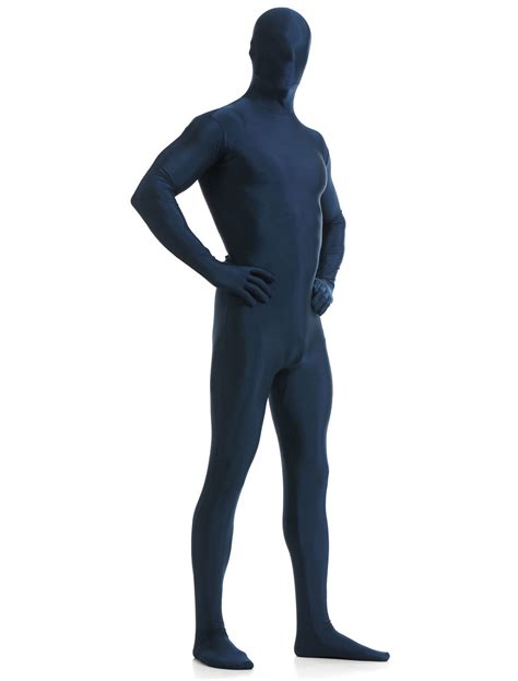 Dark Navy Zentai Suit Adults Morph Suit Full Body Lycra Spandex Bodysuit For Men