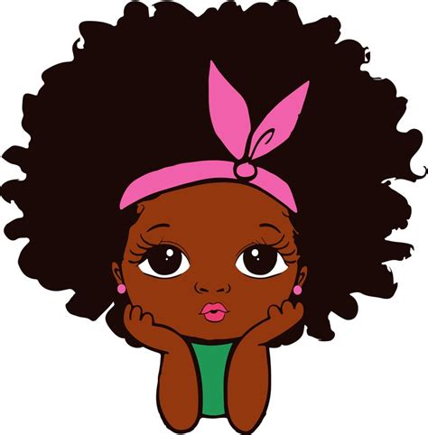 Peekaboo Girl With Bandana Svg Cute Black African American Etsy