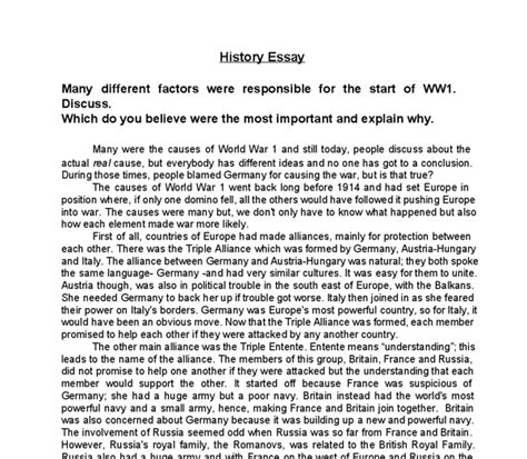 Essay On How Ww1 Started