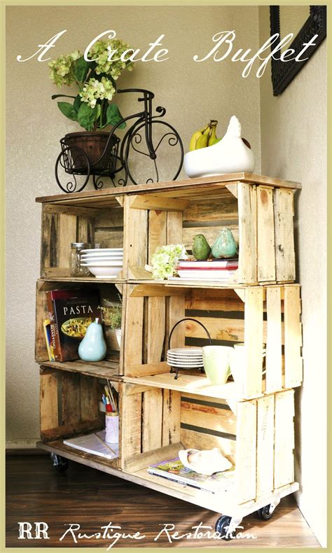 Do you have some old wood crates laying around? Rustique Restoration: DIY Crate Buffet