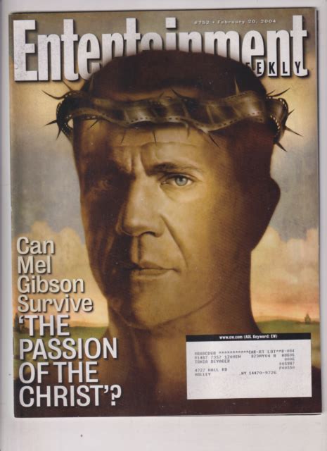 Entertainment Weekly Mel Gibson Passion The Christ February 20 2004 011820nonr Ebay
