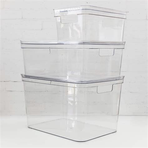 Clear Stackable Storage Tubs Pretty Little Designs Pretty Little