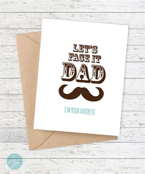 Funny Fathers Day Card Dad Birthday Card By Flairandpaper