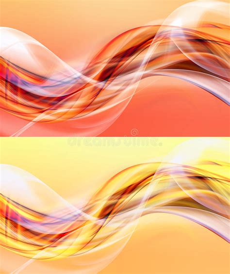 Yellow And Orange Abstract Backgrounds Stock Illustration