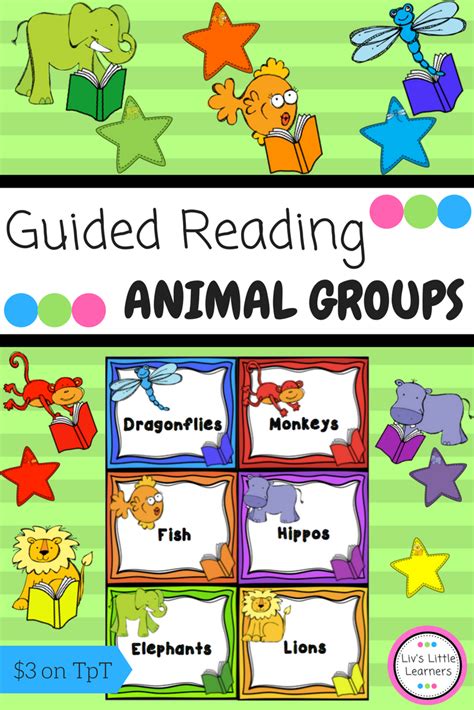Animal Guided Reading Group Labels Guided Reading Groups Guided