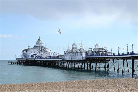 Eastbourne Pier And Beach East Sussex England Uk Stock