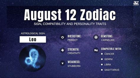 August 12 Zodiac Sign Personality Traits Compatibility And More A
