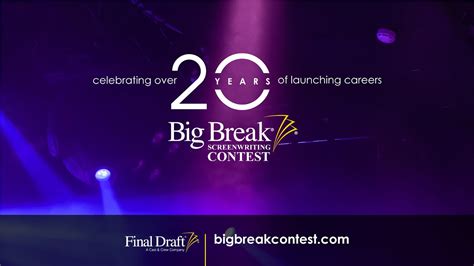 2020 Big Break Screenwriting Contest Youtube