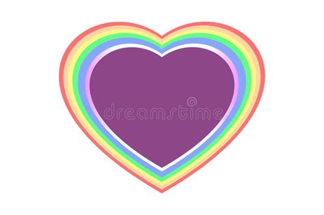 Beautiful Rainbow Band Flying Through Hollow Heart Shape Silhouette