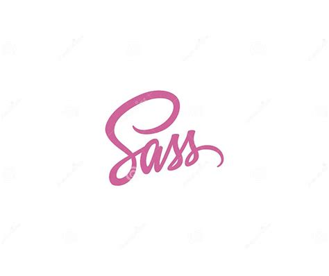 Sass Logo Editorial Illustrative On White Background Editorial Photography Illustration Of
