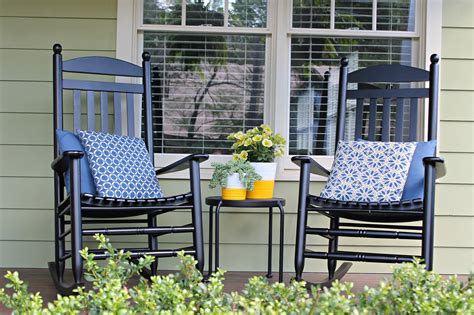 Southern Outdoor Patio White Front Porch Rocking Chair Plans Vinyl
