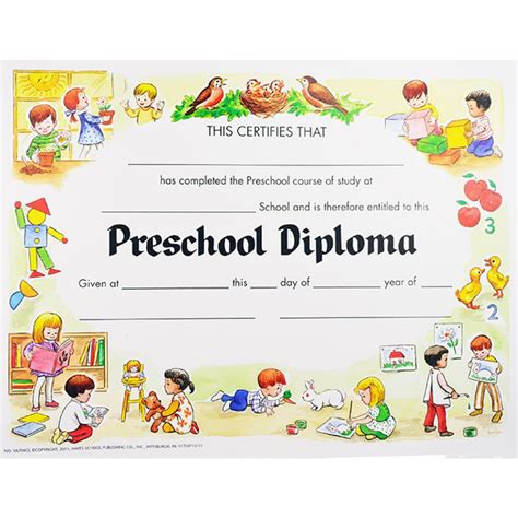 Preschool Diploma Certificate Two Certificate Templates Teachers