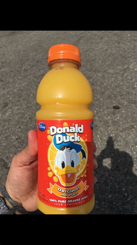My Donald Duck Juice Disney Drinks Mickey Mouse Bday Donald Duck
