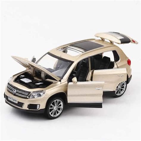 132 Tiguan Suv Alloy Diecast Model Toy Cars Six Doors Openable Musical