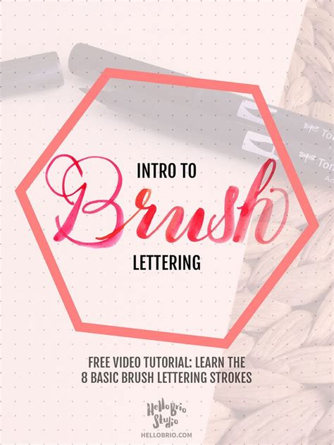 Intro To Brush Lettering Basic Strokes Lettering Tutorial Hand