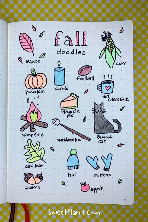 Easy Fall Bullet Journal Doodles You Can Draw — Sweet Planit