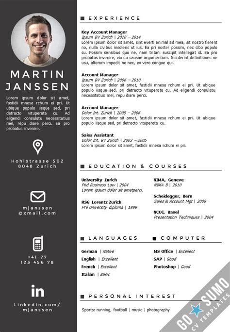 The best cv examples for your job hunt. cv word template english