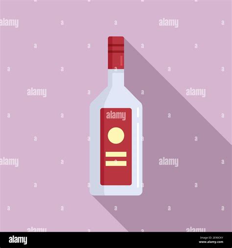 Drink Vodka Bottle Icon Flat Style Stock Vector Image And Art Alamy