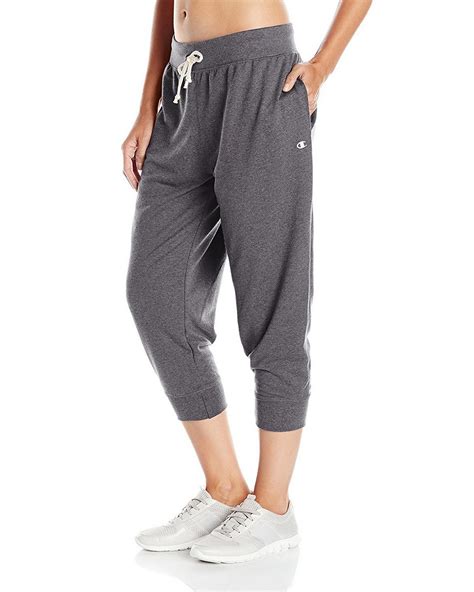 Champion M0945 Womens French Terry Jogger Capris